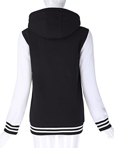 Kate Kasin Unisex Women's Varsity Baseball Hoodie Jacket Outerwear Bomber Coat