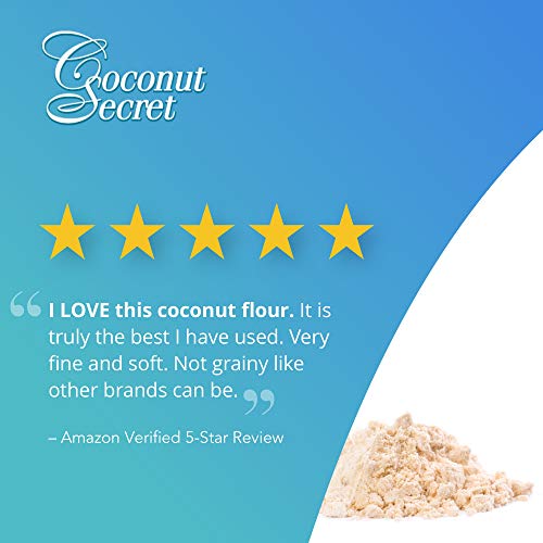 Coconut Secret Raw Coconut Flour - 1 lb - High Fiber, Unheated, Unbleached, Unrefined Grain Flour Alternative - Organic, Vegan, Non-GMO, Gluten-Free, Kosher - 32 Servings