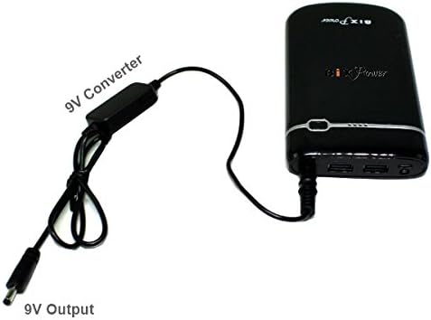 BiXPower 9V &amp; 5V High Capacity ( 57Wh or 15600mAh) Pocket-Size Battery DP60-9V