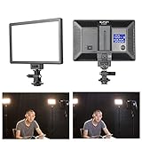 SUPON LED-L122T RA CRI95 Super Slim LCD Display Lighting Panel,Portable Dimmable 3300K-5600K LED Video Light Compatible for Canon,Nikon,Pentax,Fuji,Sony,Olympus DSLR Cameras,DV Camcorder