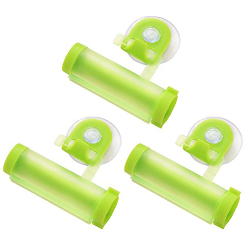 Hanbaili Rolling Squeezer Toothpaste Dispenser Sucker Hanging Bathroom Home Holder