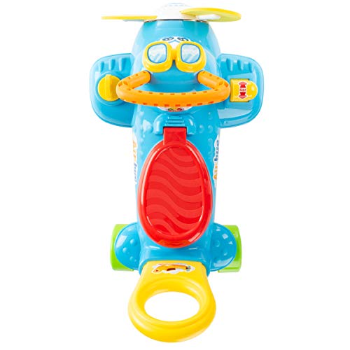 Lil' Rider Ride On Toy Airplane - Electronic Wheeled Scooter & Push Plane with Led Propeller, Sound Effects & Music for Babies & Toddlers - Thumbnail 6