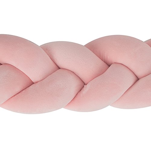 STLY 100 cm Braided Crib Bumper Knot Pillow Knot Cushion Cradle Bumper Nursery Decor Crib Bedding Newborn Gift Decorative Pillow Cot Bumper