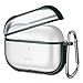 Bounce Protective Carrying Case for AirPods Pro Case 2019, Translucent PC Cover with Hybrid TPU Frame and Keychain [Won't Affect Wireless Charging],[Fingerprint Resistant Matte Surface], Green Frame