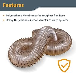 POWERTEC 70161 Polyurethane Dust Collection Hose