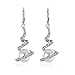 Women's Classic Gold Plated Earrings,Fulemay Pearl Crystal Rhinestone Dangles Drop Bridal Earrings (White Gold)