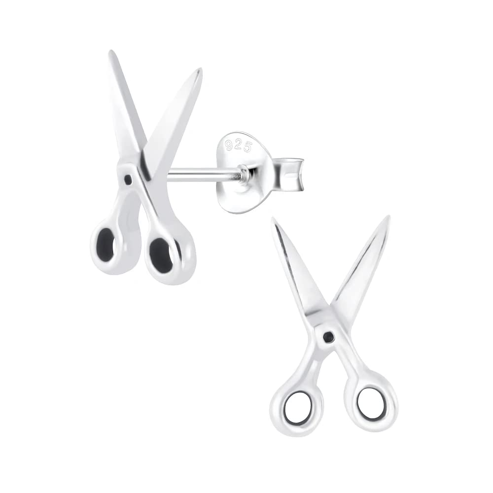 Scissors Earrings Hairdresser 925 Sterling Silver