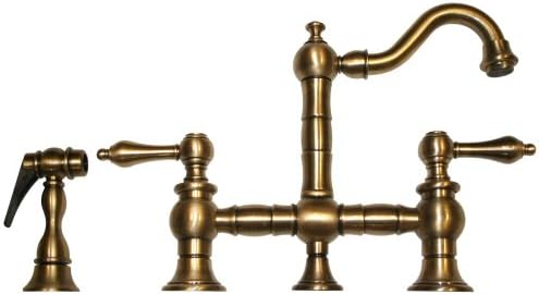 Whitehaus Collection WHKBTLV3-9206-AB Vintage III Faucet, Antique Brass