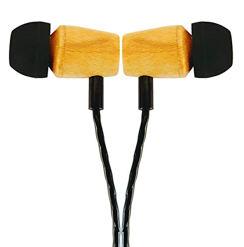 Signature Acoustics Elements C12 Version 2.1 High Fidelity Wooden Earphones With Mic For Android/ios – With Enhanced Bas