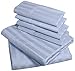 American Pillowcase Bed Sheet Set, 100% Egyptian Cotton, 540 Thread Count, 6-Piece Set, Queen, Light Blue