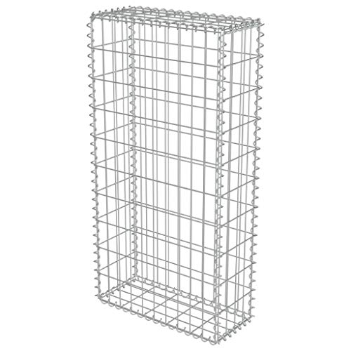 vidaXL Gabionenwand Verzinkter Stahl 50x20x100 cm Gabione Steinkorb Drahtkorb