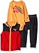 PUMA Baby Boys' 3pc Vest, Bodysuit, and Pant Set, Charcoal Heather, 6/9M