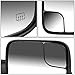 Pair Black Power Heated Glass Flip Up Rear View Side Towing Mirrors Compatible with Dodge Ram 1500 2500 3500 02-08