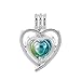 Vie Jeune 10pcs Silver Pearl Cage Locket Pendants, Essential Oil Diffuser DIY Necklace Bracelet Jewelry Making Craft, Bulk Beads Aromatherapy Diffuser Charms Gifts for Women (Hearts)
