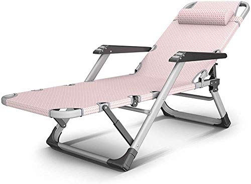Liegestuhl Sonnenliege Gartenliege Lounge Sessel Klappbare Gartenliegen Liegen Sonnenliegen Verstellbarer rosa Stuhl für…