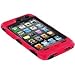 Importer520 (TM) 3-Piece Deluxe Hybrid Premium Rugged Hard Soft Case Skin Cover for Apple iPod Touch 4G, 4th Generation, 4th Gen 8GB / 32GB / 64GB - Red/Black
