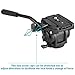 KINGJOY Video Camera Tripod Head Drag Pan Head Aluminum Alloy Quick Release Plate 1/4 Inch 3/8 Inch Mounting Screws Monopod Camera Camcorder Shooting Filming Max Load 11 Lbs