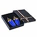 Pandahall 1 Pair Dark Blue Fashion Feather Earrings with Brass Earring Hooks Dangle Earrings for Women Lady Gifts ¡­