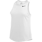 Nike Womens Dry High Neck Tank Top (as1, Alpha, m, Regular, Regular, White)