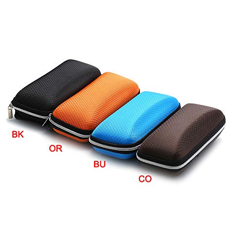 Sunglasses Eyeglasses Zipper Hard Case Protective Box Portable Square Eyes Glasses Bag (Orange, 16x7x6cm(LxWxH))