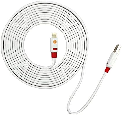 MARK AMPLE® Griffin Flat wire Data Sync Charging Cable USB 3.0 Compatible With iPhone 5 / 5s / 5c / 6 / 6s / 6 plus / SE - White 2 meter