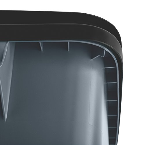 Rubbermaid Commercial Brute Rollout Heavy-Duty Waste Container, Square, Polyethylene, 95 Gallons, Gray (9W22GY)