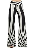 ColorMC Women's Plus Size Self-Banded Palazzo Long Knit Wide Leg Pants