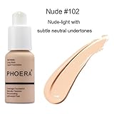 Oksale New 30ml PHOERA Matte Oil Control Concealer Foundation Cream Liquid Foundation (#102)