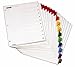 Cardinal 10 Tab Dividers for 3 Ring Binders, OneStep Index Dividers, Numbered, Multicolor, 6 Sets (61028CB)