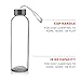 California Home Goods 6 Pack - Glass Water Bottles with 18 oz Capacity, Kombucha, Smoothies, Juice, Reusable