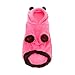 BXT Cats Puppy Soft Spring Fall Winter Cold Proof Warmer Coral Velvet 2 Sleeves Coat Sweater Clothes Hoodies Jumpsuit with Pocket(Rose,M)
