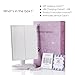 MAKARTT XLarge Lighted Big Makeup Mirror 3X/5X/10X Magnifying Trifold Vanity Mirror Best Gift for Women White