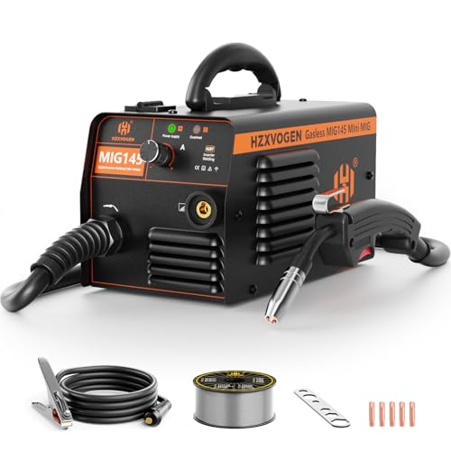 No Gas Continuous Wire Welding Machine, 145A Mini Portable Welding Machine with 1 kg Cored Wire 0.8 mm, Inverter MIG Welding Machine
