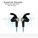 Sownd Bluetooth Headphones Wireless Sports aptX Stereo Earbuds Sweat-Proof Secure Fit with Build-In Mic (Blue)