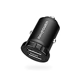 USB Car Charger RAVPower 24W 4.8A Mini Aluminum Alloy Dual USB Car Charger with iSmart