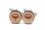 Fuel Filter Warning Cufflinks, Wood Cufflinks Hand
