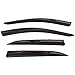 Window Visor Fits 2018 UP Chevy Equinox | Injection W Chrome Trim PC Window Visor Rain Guard Shade by IKON MOTORSPORTS