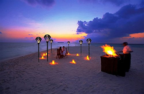 Arturesthome Flickering Flames Torches Lights Upgraded Solar Ground Lights Outdoor Waterproof 96 LED Tiki Torch Landscape Decoration Lighting Solar/USB 1 Piece - Thumbnail 6