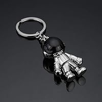 Huasen Creative 3D Astronaut Styling Key Chain Purse Keyring Car Decoration-Gold