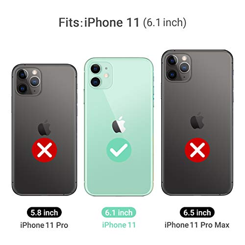 ULAK iPhone 11 Case, Clear Glitter Protective Heavy Duty Shockproof Rugged Protection Case Soft TPU Bumper Phone Cover Designed for Apple iPhone 11 6.1 inch (2019), Clear Glitter