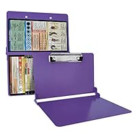 Purple Nursing Clipboard | Premium Aluminum Nurse Clipboard Foldable Nurses Folding Board with Generous Storage | Best Gifts for Nurses, Medical Students and Healthcare Professionals