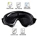 HDE Ski Snowboard Goggles OTG Snow Glasses with UV Protection Anti-Fog Scratch Resistant Lens for Outdoor Winter Sports (Black)