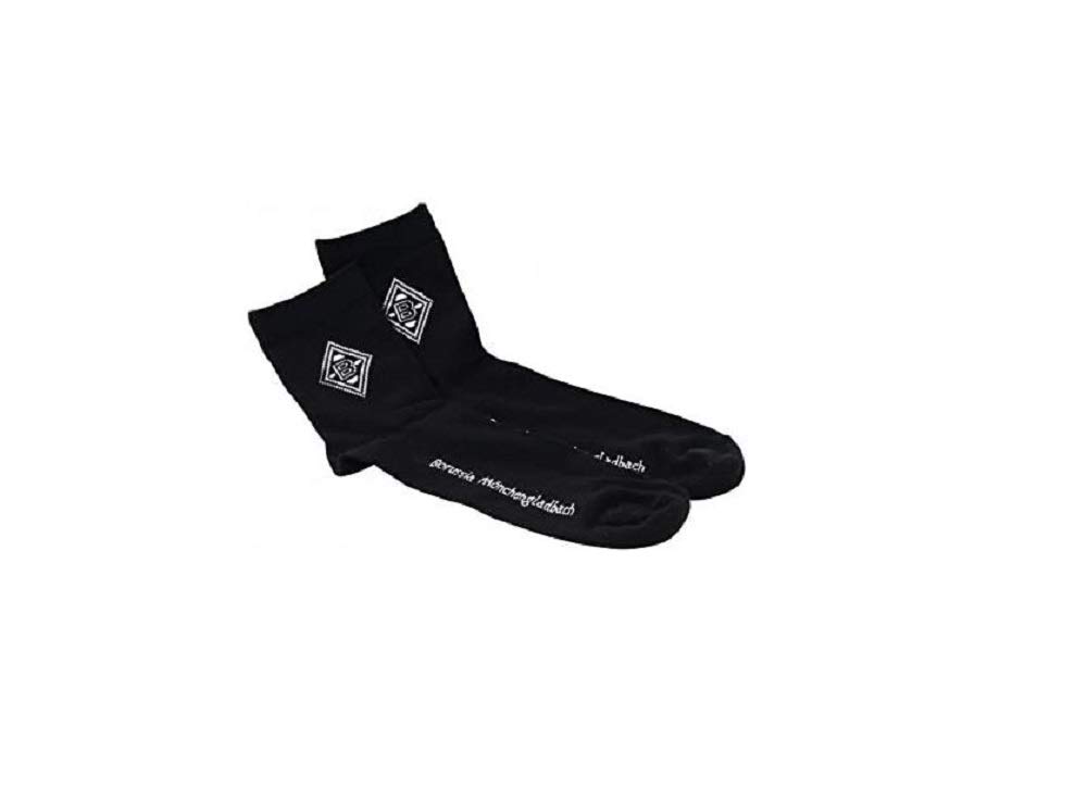 Unbekannt VFL Borussia Mönchengladbach men's black business socks, pack of 2, size 35-38, S