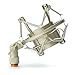 Koolertron Microphone Shock Mount,Mic Clip Holder,Universal 50MM Anti-Vibration Mic Holder for 48MM-54mm Diameter Studio Condenser Mic (Silver)