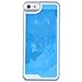 Yoption Transparent Plastic 3D Luminous Quicksand Powder Liquid Case for Apple iPhone 5 5S SE with Screen Protector