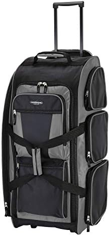 Veel Vakken Reistas Travelers Club Xpedition 76 Cm Rijdende Plunjezak – Polyester, Veel Vakken, U-vormige Opening Suitcase Soft