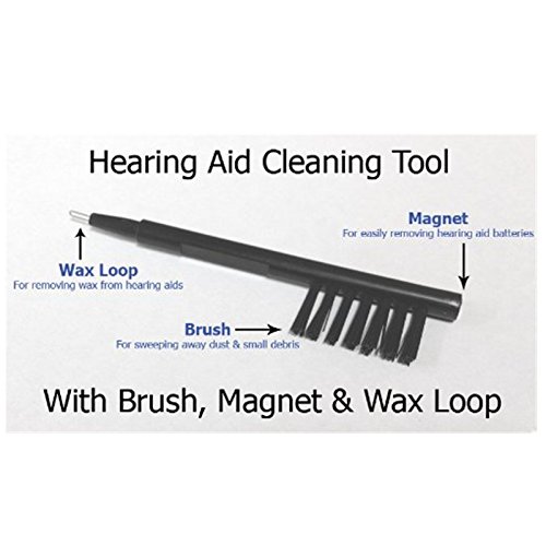 1PC Brand New Multi-function Hearing Aid Cleaning Brush Tool Kit with Wax Loop & Battery Magnet