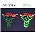 Demlor Basketball Rim Net Outdoor Sports Glow in The Dark Nylon Basketball Hoop Net All Weather Thick Standard Basketball Net Replacement