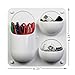 Wall-Mounted Organizer Caddy with 3 Sections for Storing Pens, Pencils, Sticky Notes and Other Supplies for Offices, Homes, Classrooms and Dorms - White
