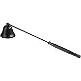 Kirecoo Black Long Handle Stainless Steel Candle Snuffer | Non-slip Grip, Prevent Smoke, Safe Wick Flame Extinguishing for Tall &amp; Jar Candles, Essential Candle Accessory